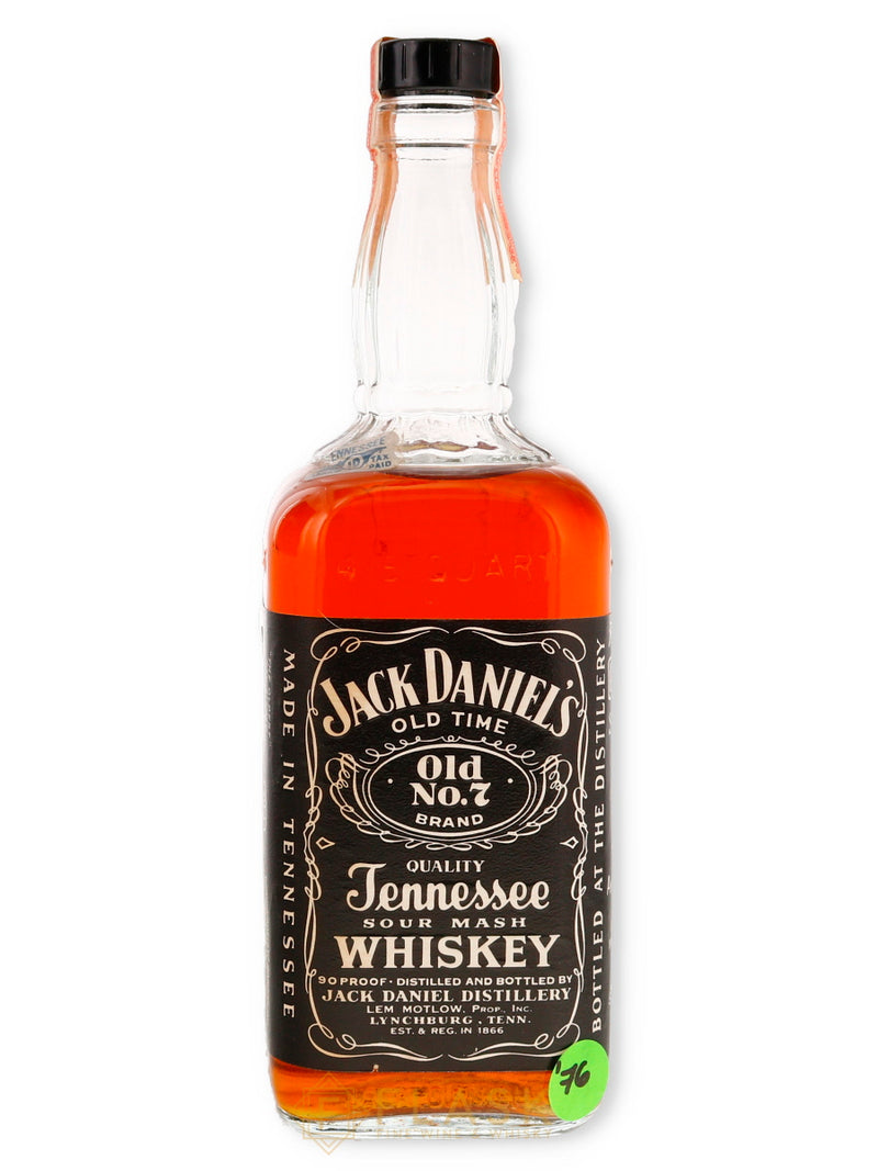 Jack Daniels Old No.7 Tennessee Whiskey Vintage 1976 4/5 Quart 90 Proof - Flask Fine Wine & Whisky