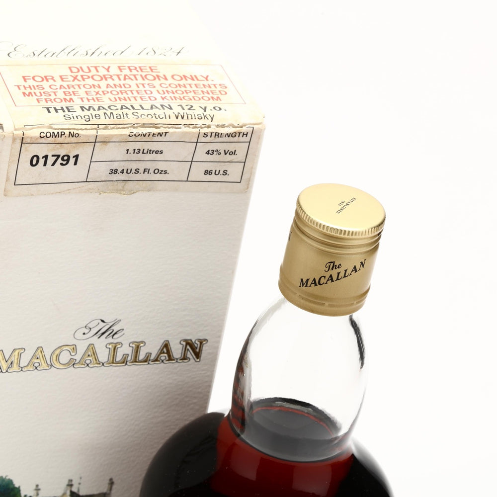 Macallan 12 Year Old 1980s 1.13 Liter - Flask Fine Wine & Whisky