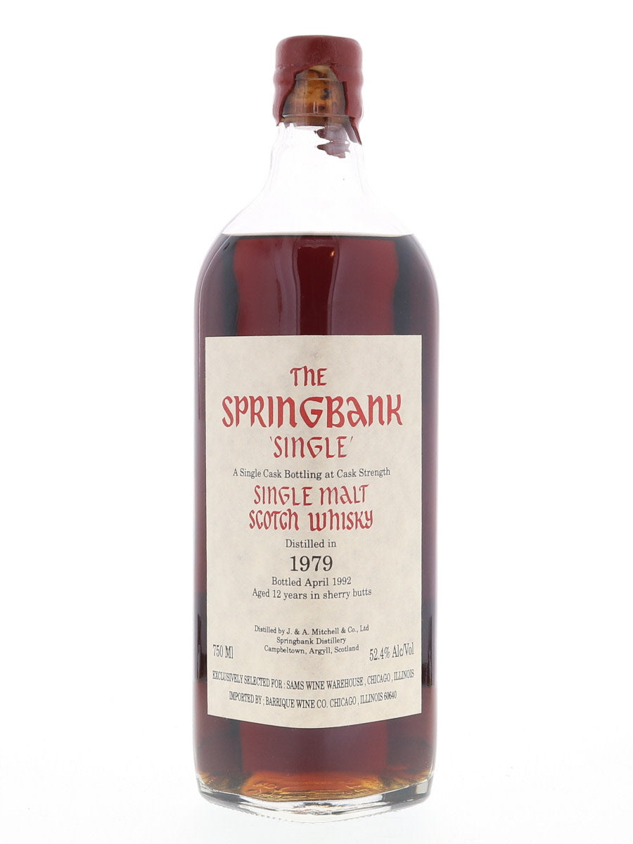 Springbank Single Sherry Cask 1979 12 Year Old For Sams / Cask Strength 52.4% [Red Wax] - Flask Fine Wine & Whisky