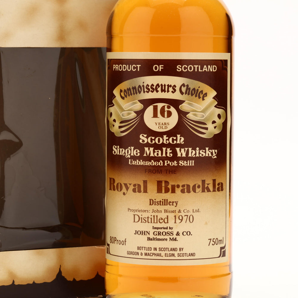 Royal Brackla 16 Year Old Gordon and Macphail Connoisseurs Choice 1970 - Flask Fine Wine & Whisky