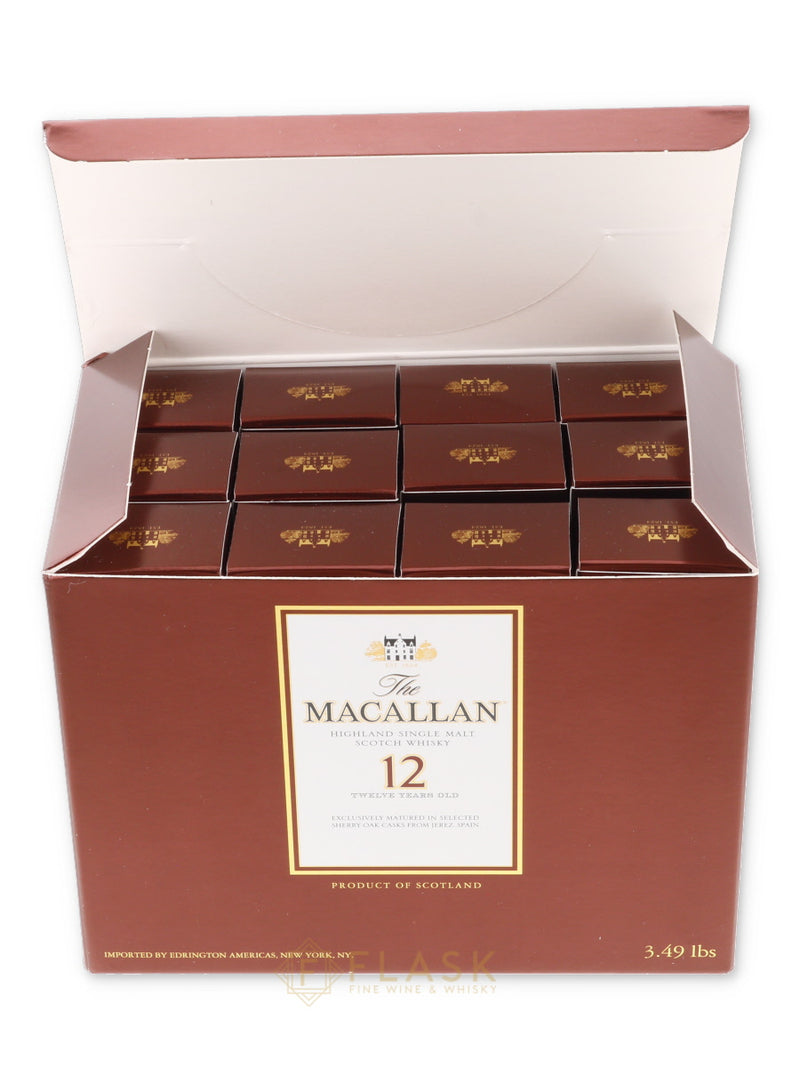 Macallan 12 Year Old pre-2018 12x Miniature 50ml Case - Flask Fine Wine & Whisky