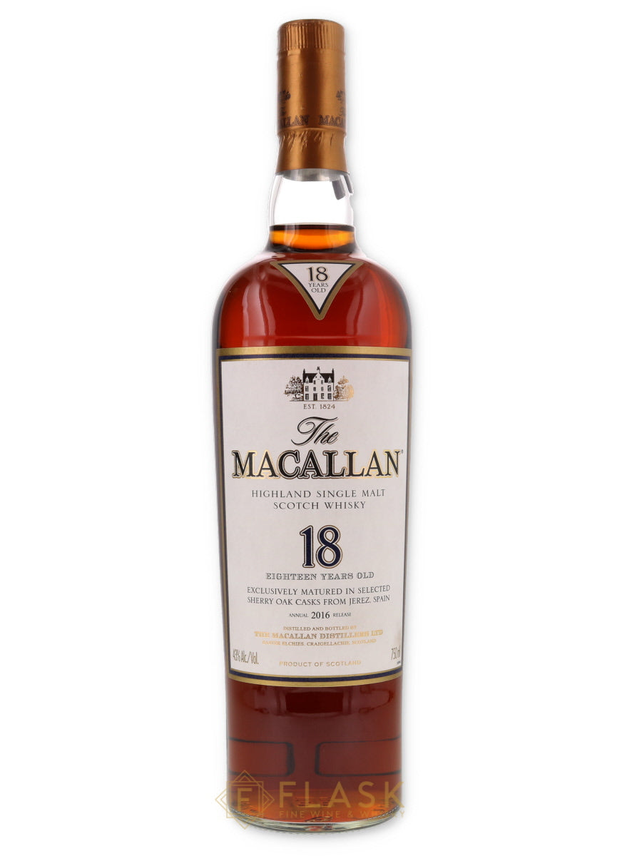 Macallan 18 Year Old Sherry Cask 2016 [Bottle Only] - Flask Fine Wine & Whisky