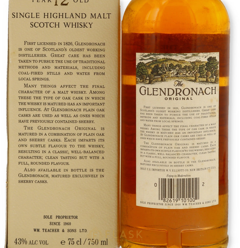Glendronach 12 Teachers 1980s - Flask Fine Wine & Whisky