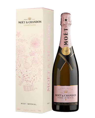 Moet & Chandon Rose Imperial Brut Metal Gift Box - Flask Fine Wine & Whisky