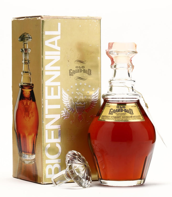 Old Grand Dad Bourbon Bicentennial Decanter Gift Box Set 1976 - Flask Fine Wine & Whisky