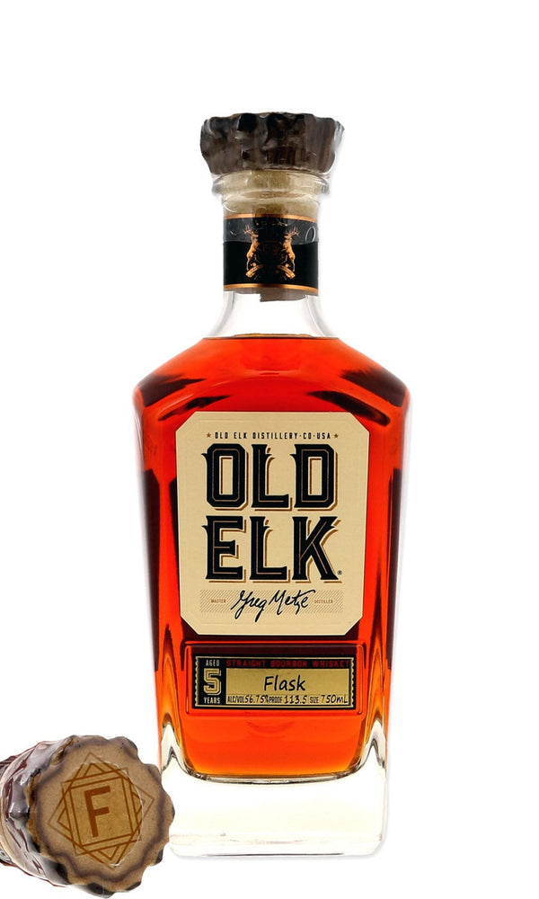 Old Elk Cask Strength Straight Bourbon Whiskey Flask Exclusive Single Barrel No. 1426 113.5 Proof - Flask Fine Wine & Whisky