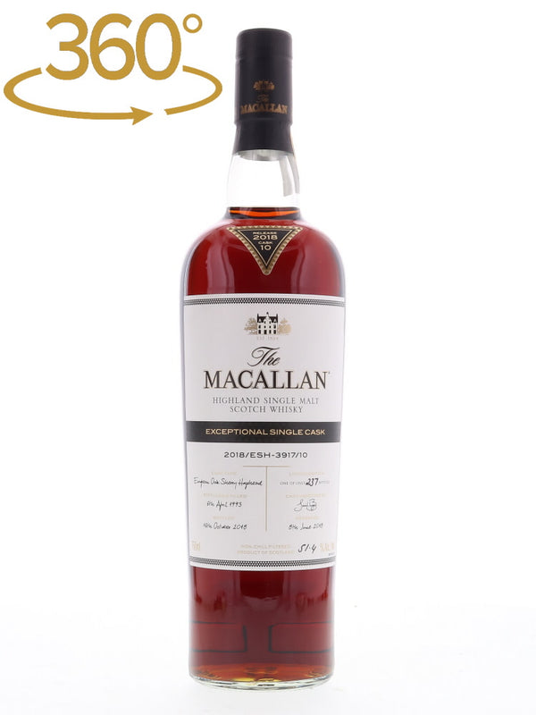 Macallan 25 Year Old Exceptional Single Cask 2018/ESH-3917/10 750ml - Flask Fine Wine & Whisky