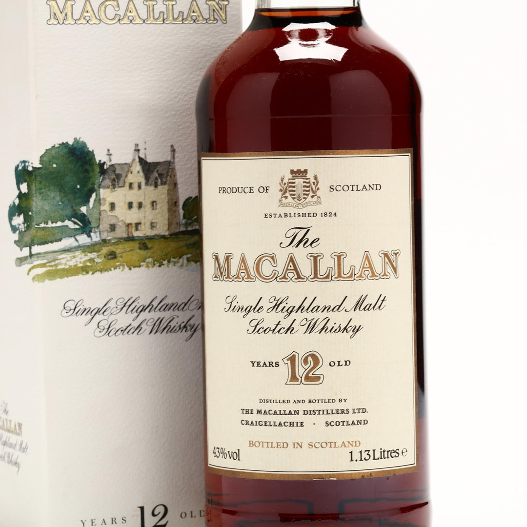 Macallan 12 Year Old 1980s 1.13 Liter - Flask Fine Wine & Whisky