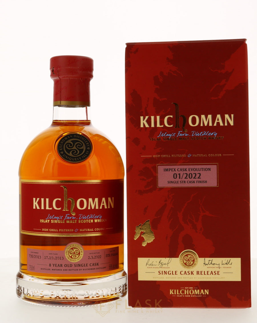 Kilchoman Impex Cask Evolution 1/2022 8 Year Old Single STR Cask Finish - Flask Fine Wine & Whisky