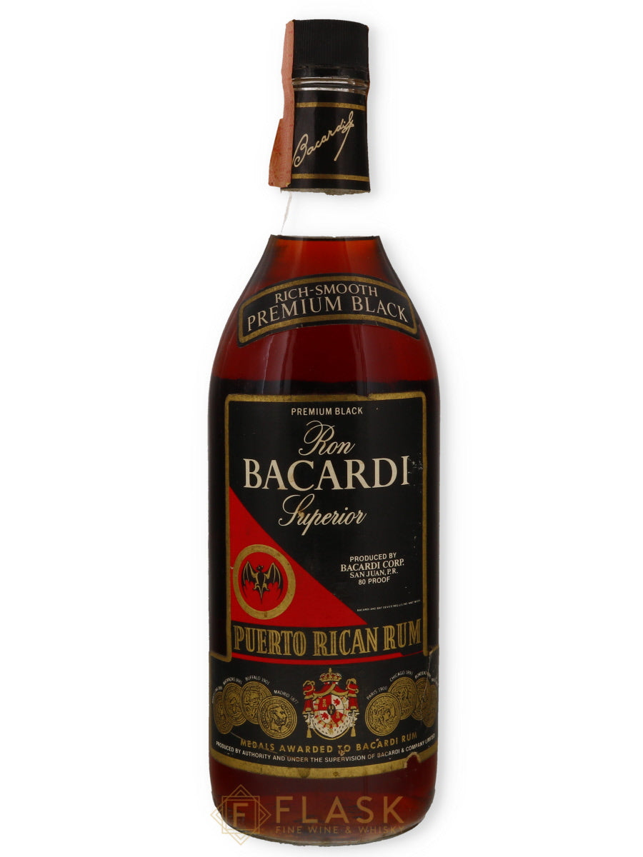 Ron Bacardi Premium Black Vintage Rum 1987 1 Liter - Flask Fine Wine & Whisky