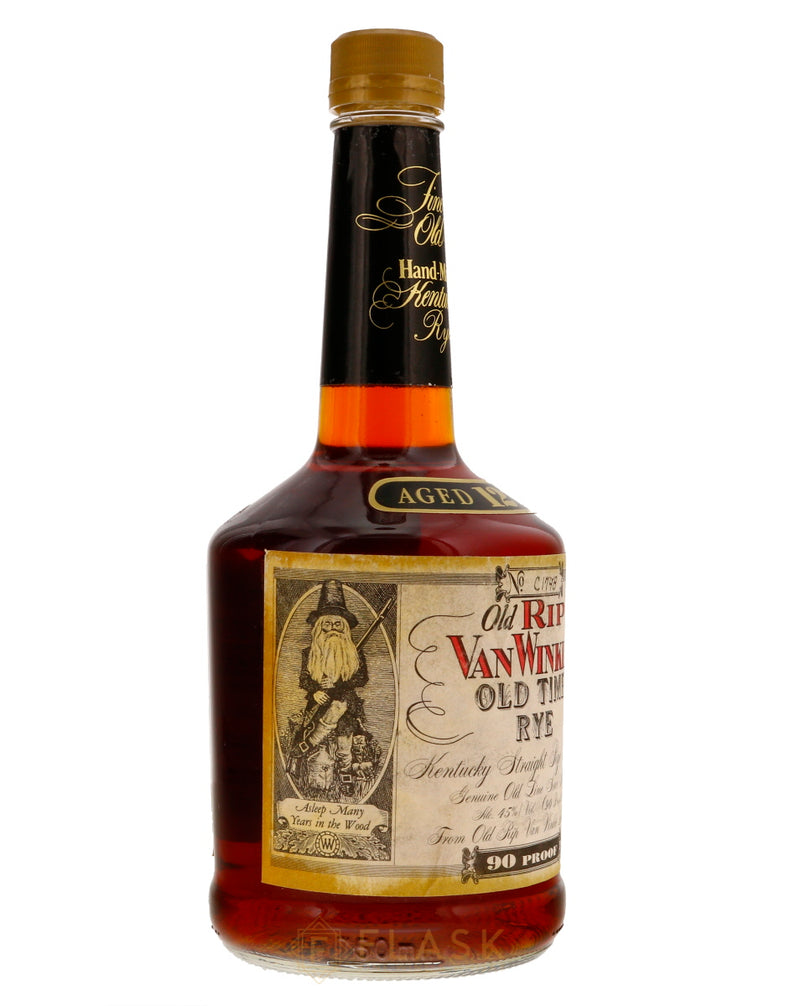 Old Rip Van Winkle Old Time Rye Whiskey 12 Year Old Squat Bottle / Lawrenceburg - Flask Fine Wine & Whisky
