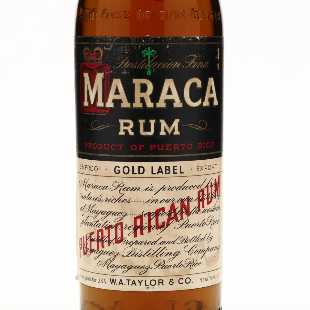 Maraca Gold Label Puerto Rican Vintage Rum Mayaguez Distilling Company 1946 - Flask Fine Wine & Whisky