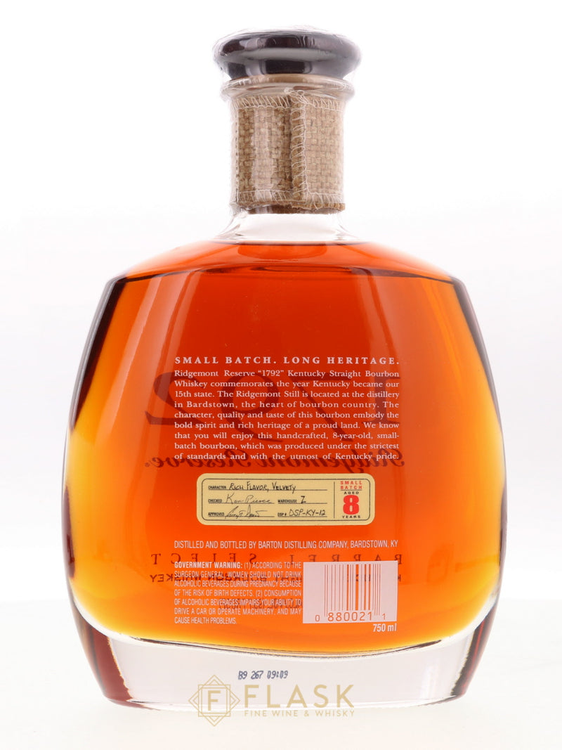 1792 Ridgemont Reserve Barrel Select 8 Year Old Bourbon (Old Label) 750ml - Flask Fine Wine & Whisky