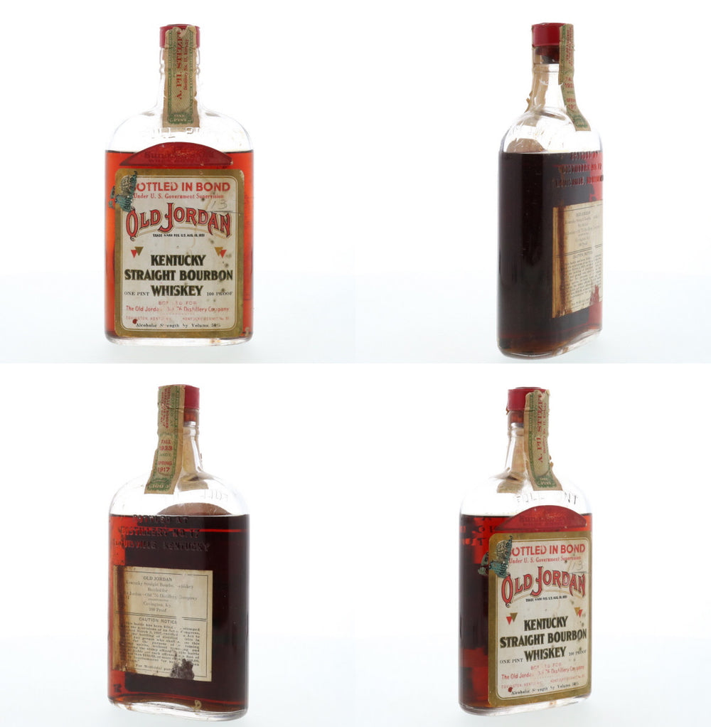 PH Stitzel Old Jordan 1917 Bottled 1933, Prohibition Pint - Flask Fine Wine & Whisky