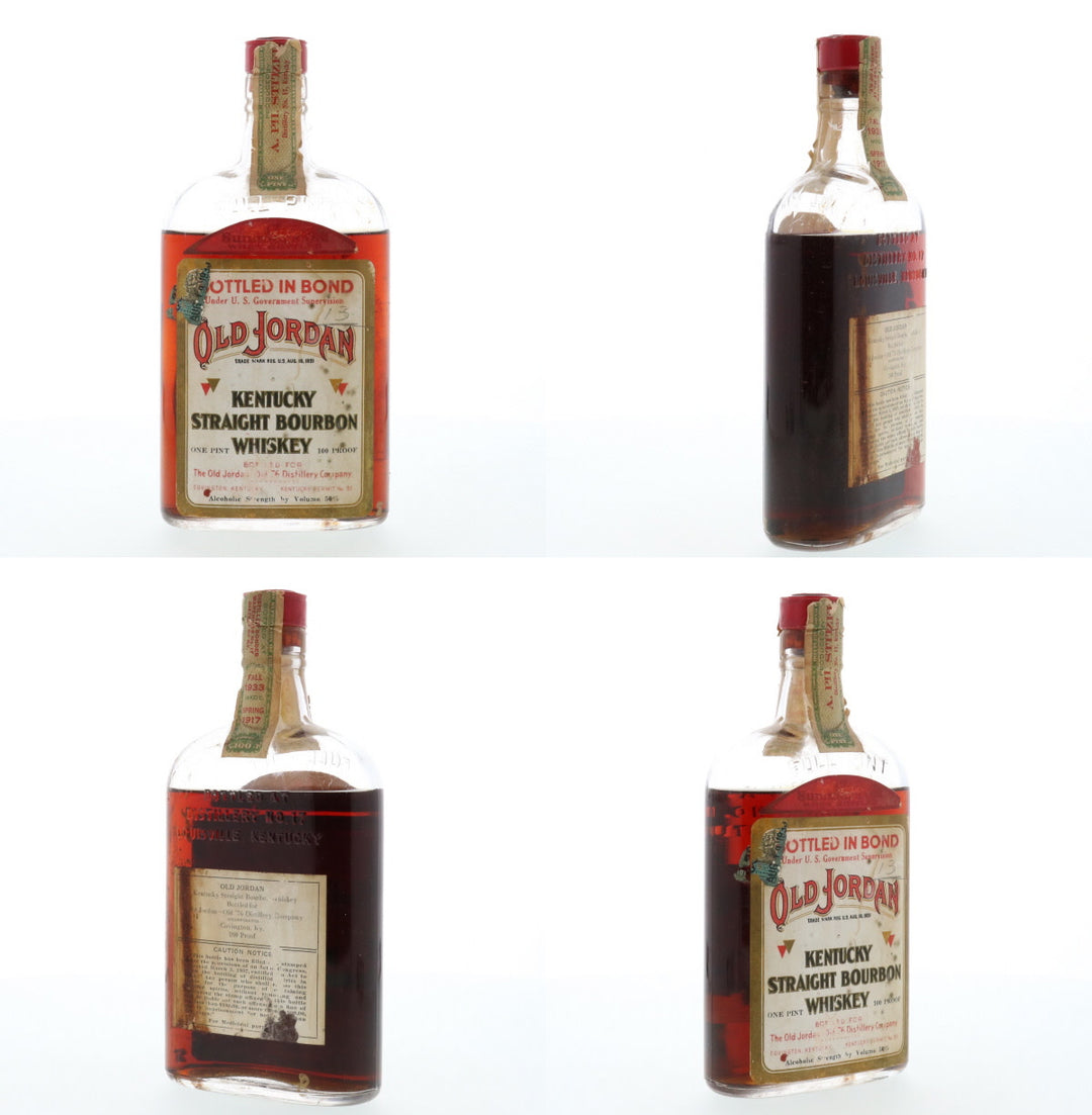 PH Stitzel Old Jordan 1917 Bottled 1933, Prohibition Pint - Flask Fine Wine & Whisky