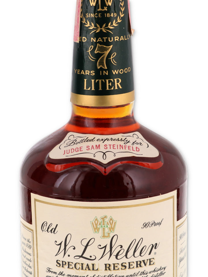 W.L. Weller 7 Year Old Special Reserve, Stitzel Weller 1980s for Judge Samuel Steinfeld / 1 Liter - Flask Fine Wine & Whisky