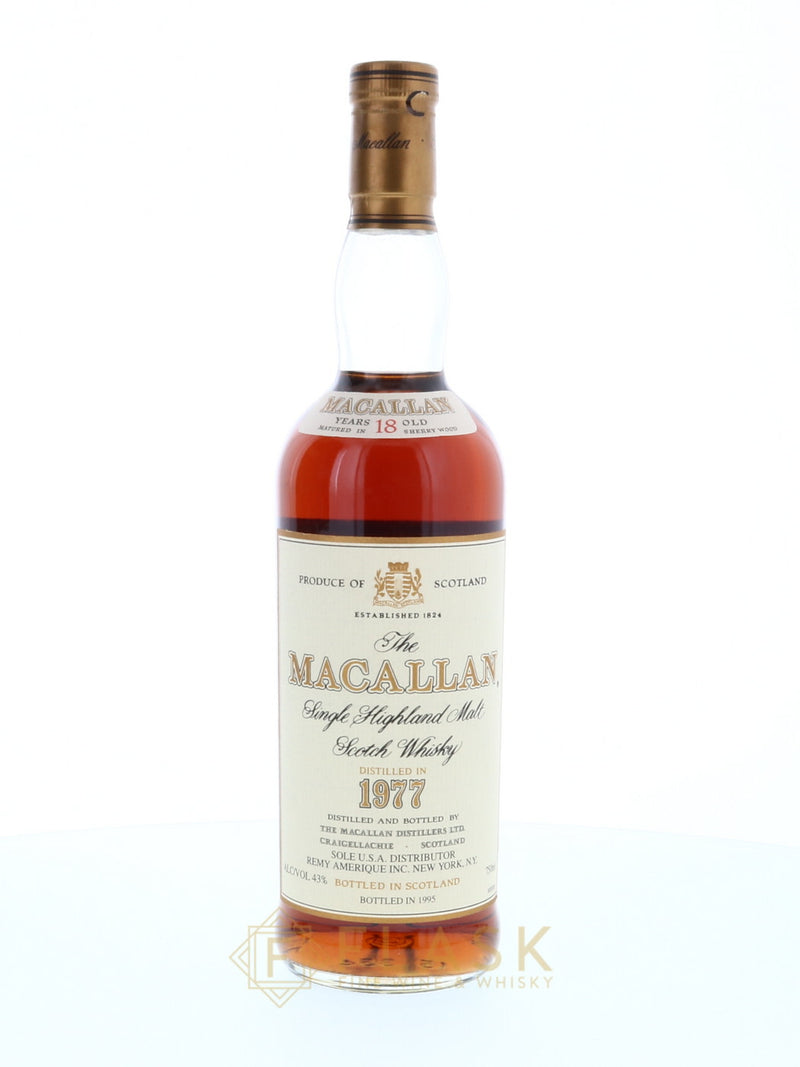 Macallan 18 Year Old 1977 Original Box 750ml - Flask Fine Wine & Whisky