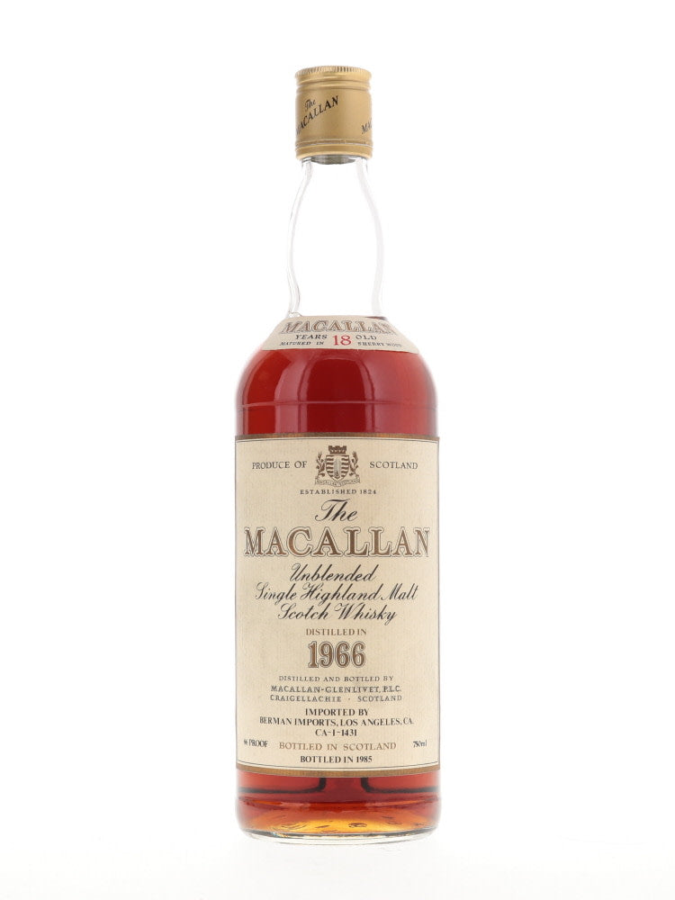 Macallan 18 Year Old 1966 - Flask Fine Wine & Whisky