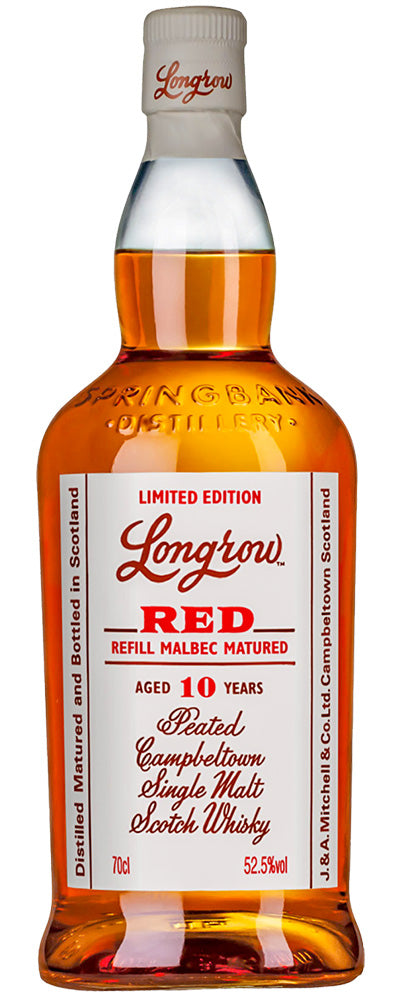 Longrow Red 10 Year Refill Malbec Matured Peated Campbeltown Limited Edition - Flask Fine Wine & Whisky