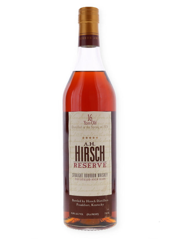 A. H. Hirsch Bourbon 16 Years Old 1974 Gold Foil - Flask Fine Wine & Whisky
