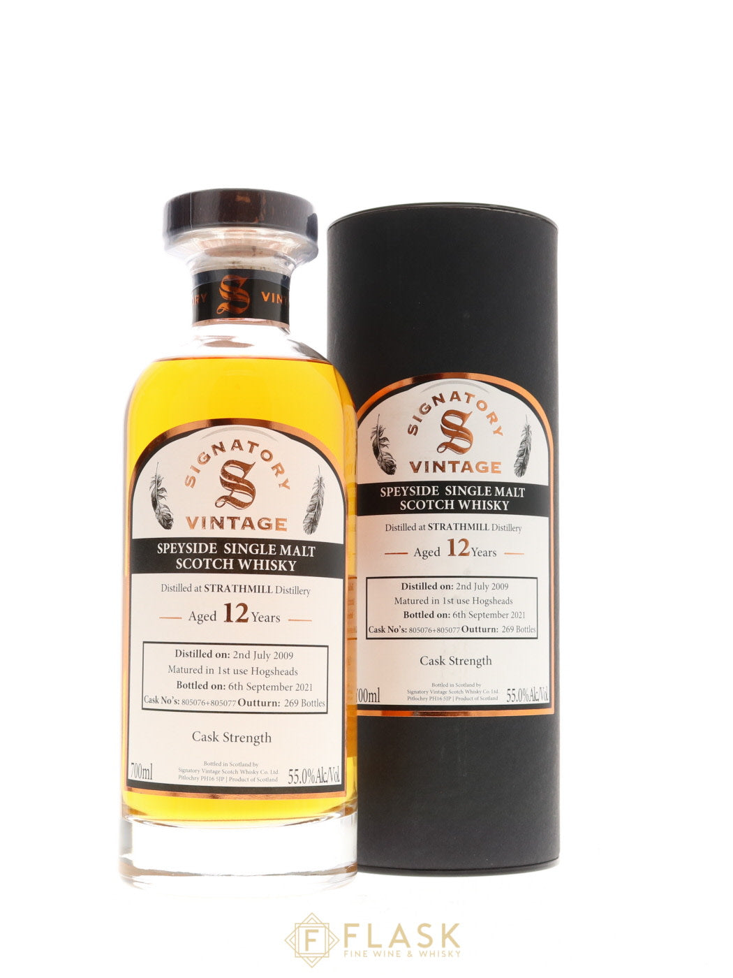 Strathmill 2009 12 Year Old Signatory Vintage Hogshead Cask Strength - Flask Fine Wine & Whisky