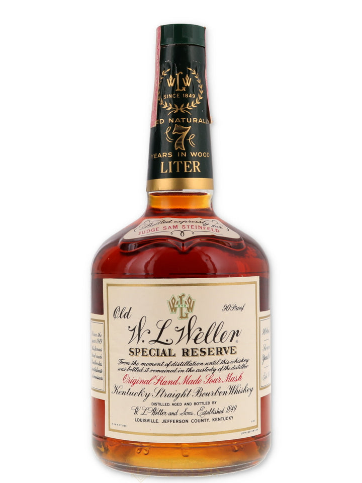 W.L. Weller 7 Year Old Special Reserve, Stitzel Weller 1980s for Judge Samuel Steinfeld / 1 Liter - Flask Fine Wine & Whisky