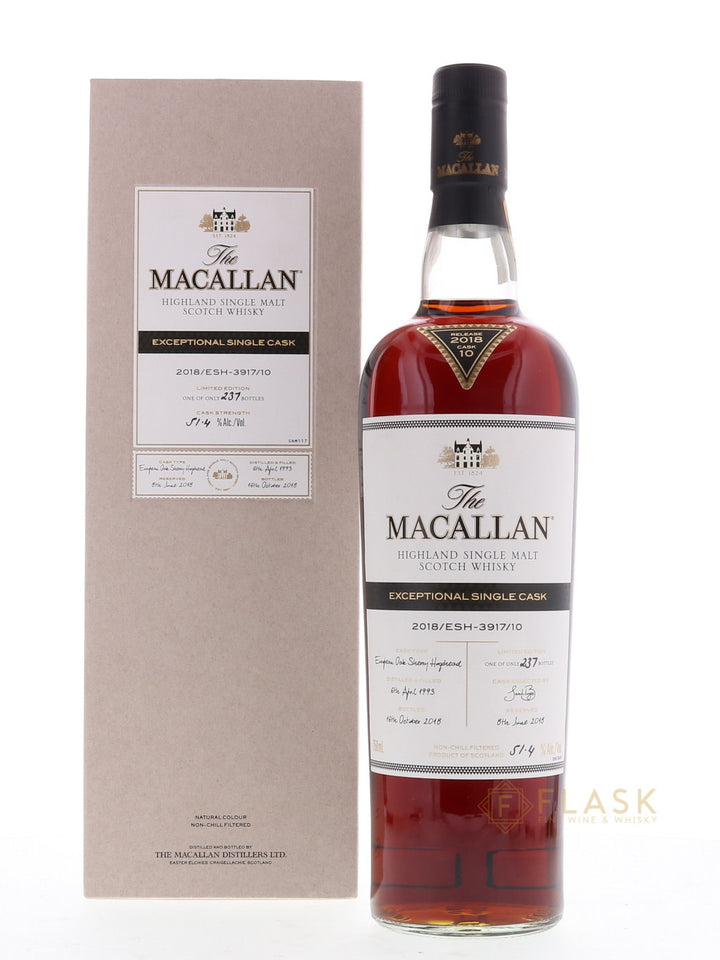 Macallan 25 Year Old Exceptional Single Cask 2018/ESH-3917/10 750ml - Flask Fine Wine & Whisky