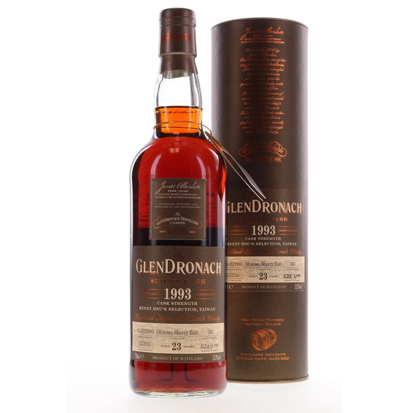 GlenDronach 1993 23 Year Old Single Cask #397 Kenny Hsu's Selection Signed - Flask Fine Wine & Whisky