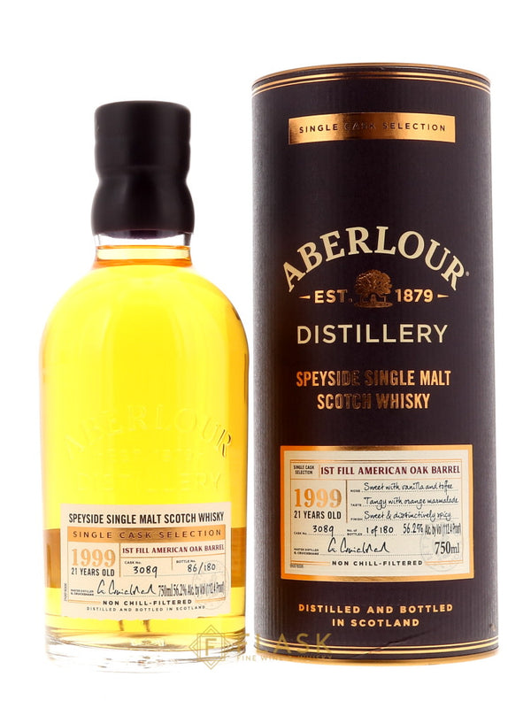 Aberlour 1999 21 Year Old First Fill American Oak Cask #3089 Single Malt Scotch - Flask Fine Wine & Whisky