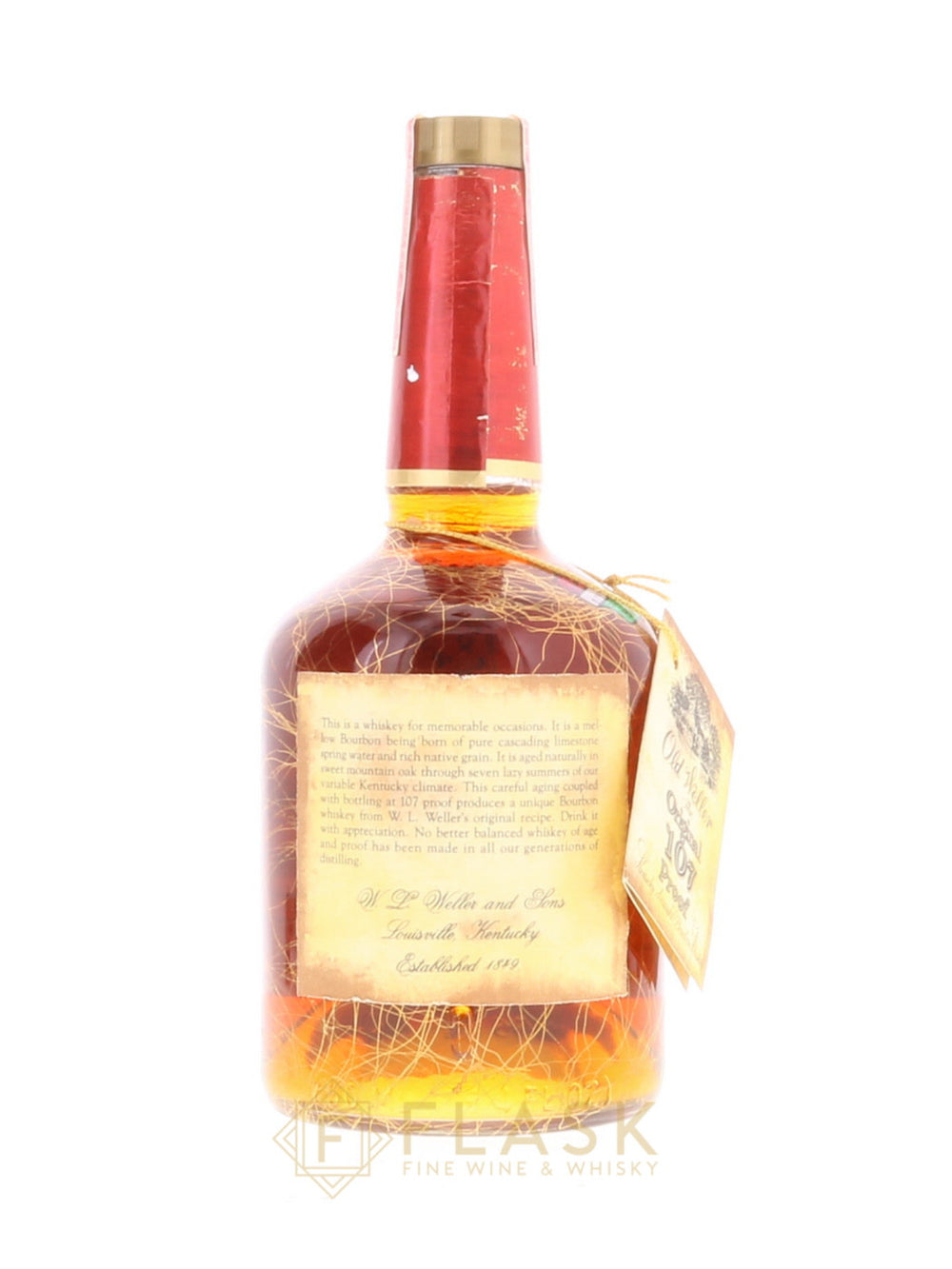 Old Weller Original 107 Proof 7 Year Old Bourbon Gold Vein 1980 Private Label / Stitzel Weller - Flask Fine Wine & Whisky