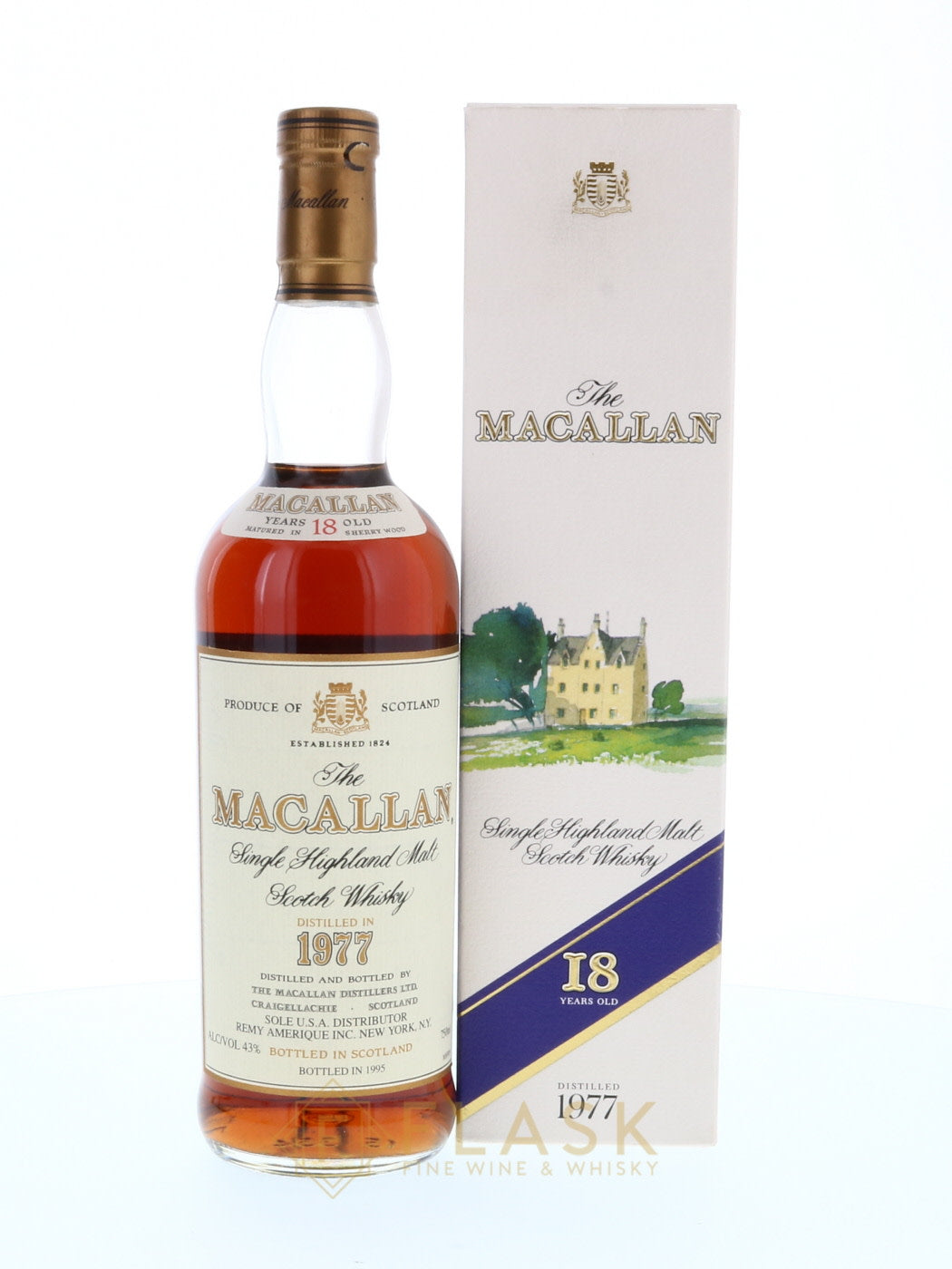 Macallan 18 Year Old 1977 Original Box 750ml - Flask Fine Wine & Whisky