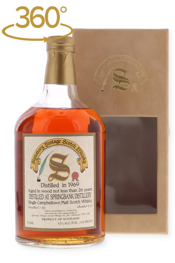 Springbank 1969 26 Year Old Signatory Vintage Dumpy Collection 52% - Flask Fine Wine & Whisky