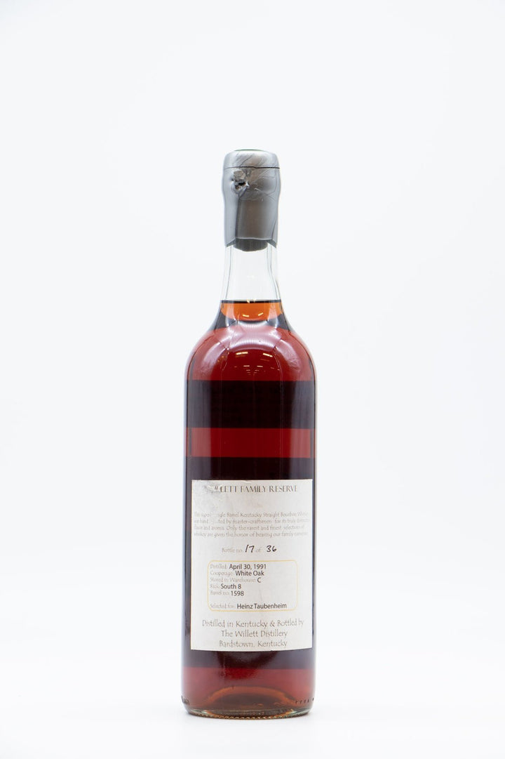 Willett Family Estate 17 Year Single Barrel Bourbon #1598, Heinz Taubenheim / Silver Wax 53.6% / 1 of 36 - Flask Fine Wine & Whisky